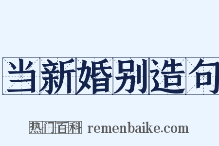 当新婚别造句是什么意思的图片